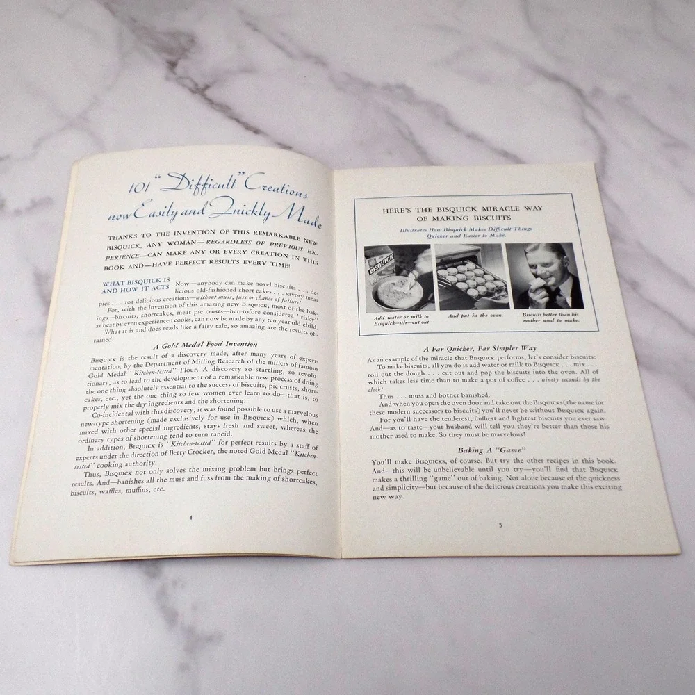 Vintage Betty Crocker's 101 Delicious Bisquick Creations Booklet (1933)